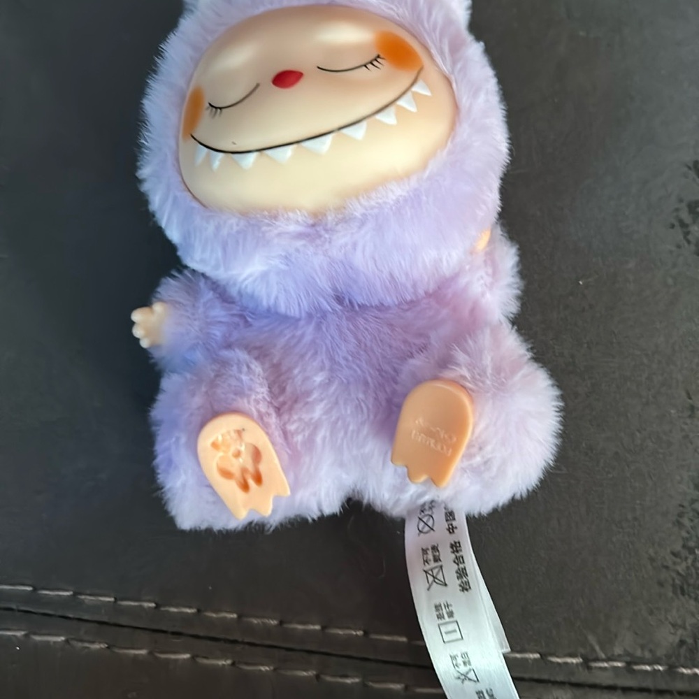 Lilac Plush Monster with Smile